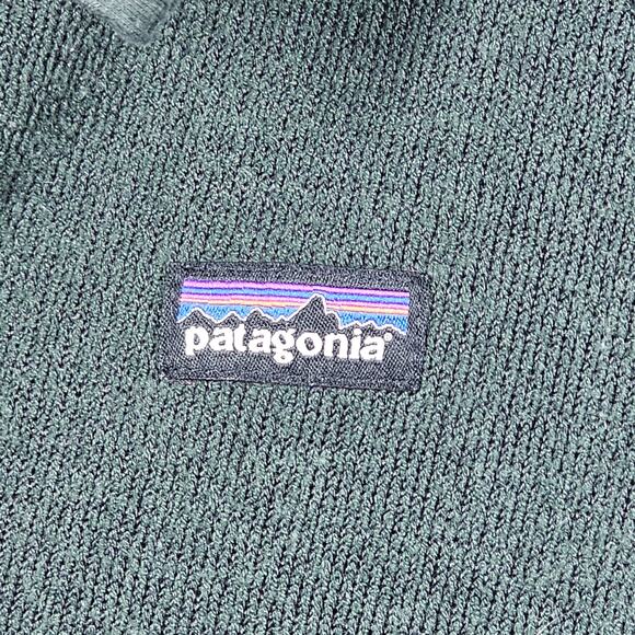 Patagonia Vintage Full-Zip Fleece Jacket with Mock Neck Collar Green Men's XL - Picture 3 of 12